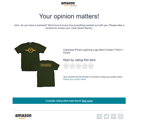 example of social proof on Amazon