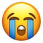 Loudly Crying Face Emoji (U+1F62D)